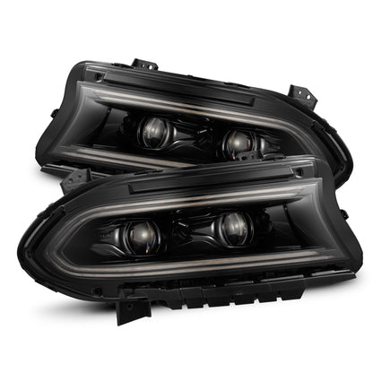 2015-23 Dodge Charger - Alpharex LUXX-Series LED Projector Headlights Alpha-Black (ETA early Mar)