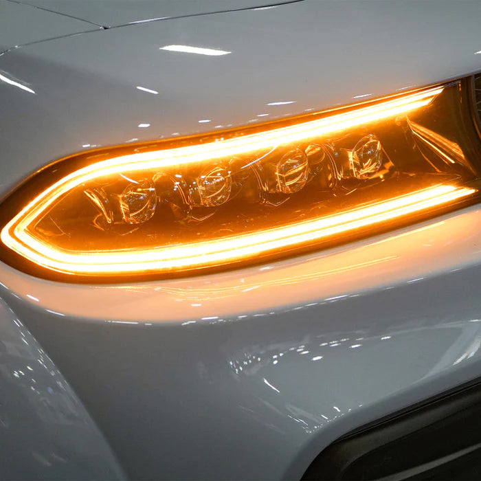 2015-23 Dodge Charger - Alpharex LUXX-Series LED Projector Headlights Alpha-Black (ETA early Mar)