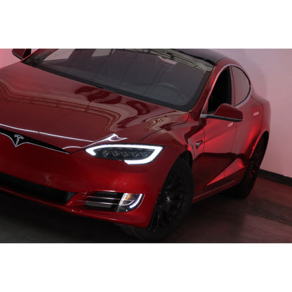 2012-2021 Tesla Model S - Alpharex NOVA-Series LED Projector Headlights Alpha-Black