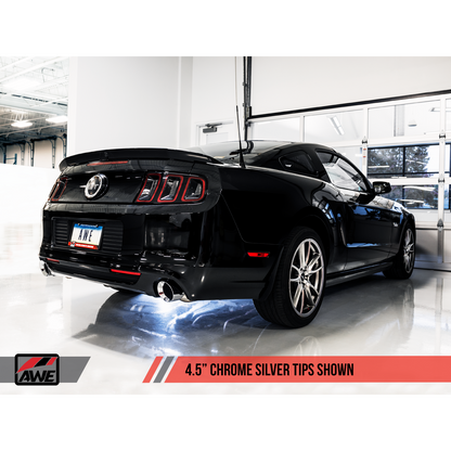 2011-2014 Mustang GT | AWE Touring Edition Axle-Back Exhaust with Chrome Silver Tips