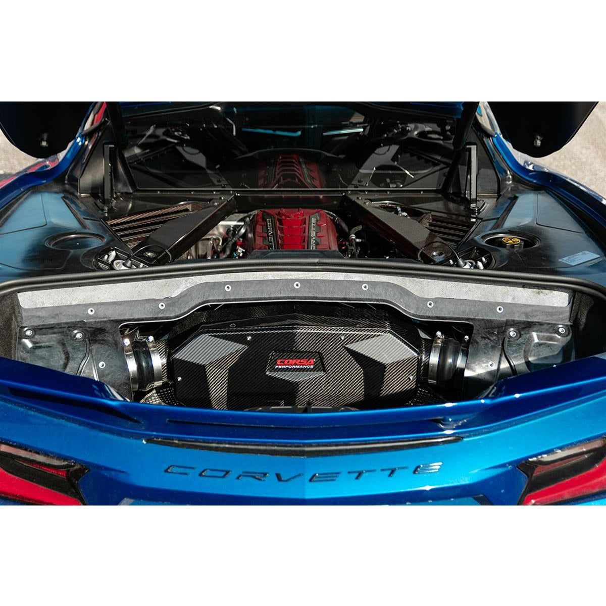 2020+ Chevrolet Corvette C8 | Corsa Carbon Fiber Closed Box Air Intake Kit w/ DryTech Filter