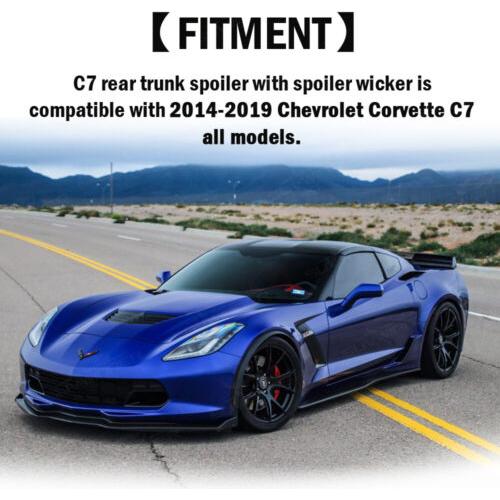 2014-2019 Chevrolet Corvette C7 - Z06 Z07 Stage 3 Style Rear Trunk Center Wickerbill Spoiler