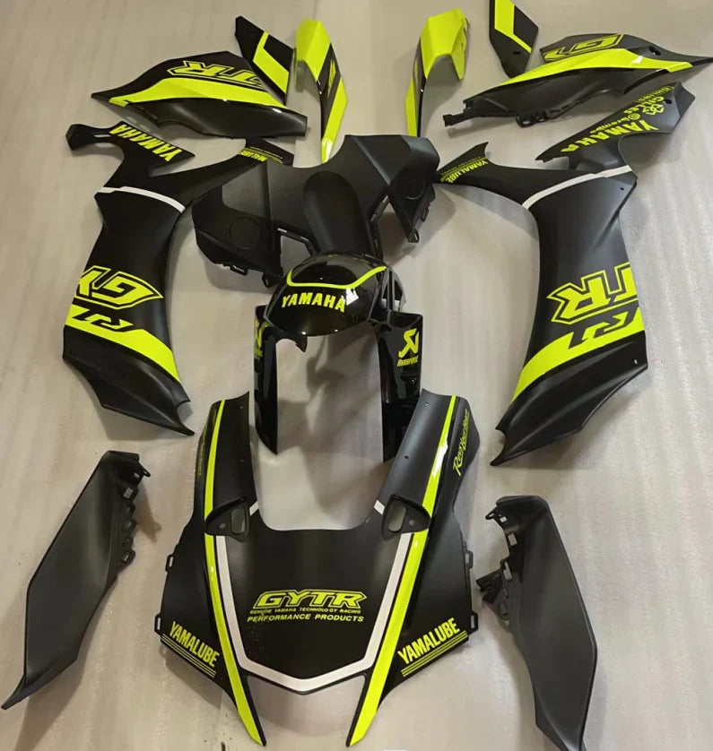 2020-2024 - Yamaha YZF R1 Black With Fluorescent Yellow Fairing Kit