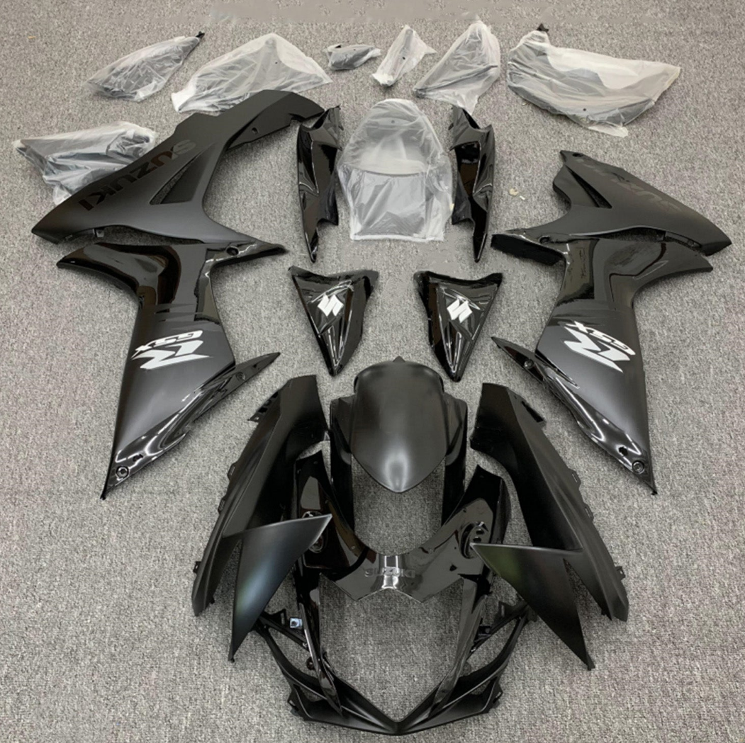 Amotopart 2011-2024 GSXR 600/750 Suzuki Matte&Gloss Black Fairing Kit