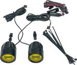 Custom Dynamics - 2014-2023 Harley Davidson - ProBEAM® LED Black Halo Fog Lights - Yellow Lens