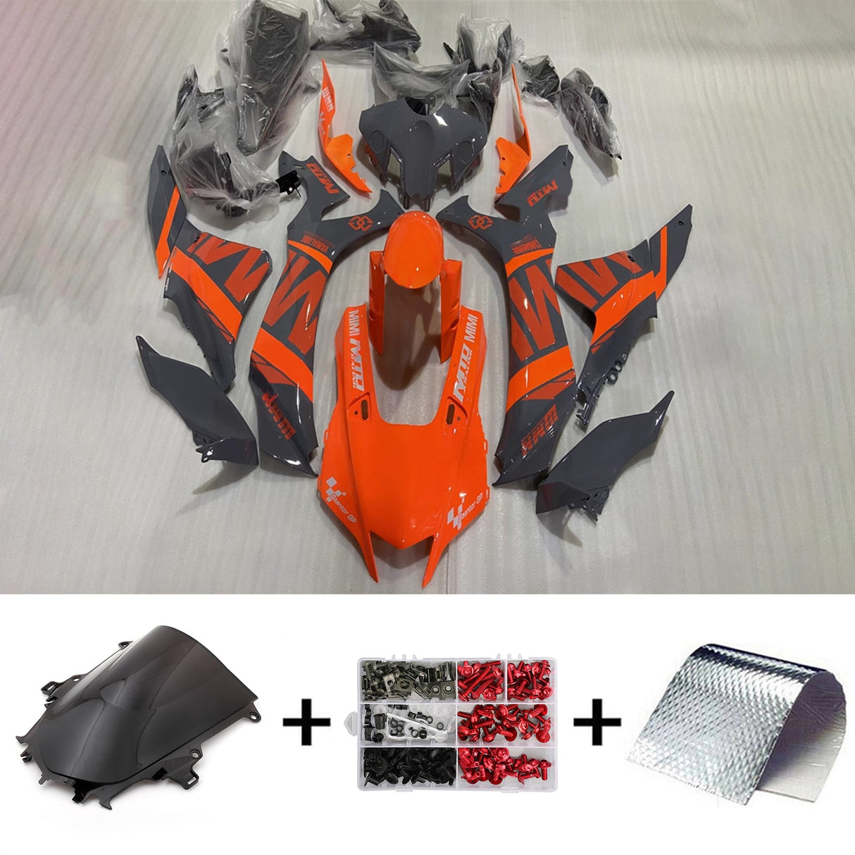 2020-2024 Yamaha YZF R1 Orange&Grey Fairing Kit