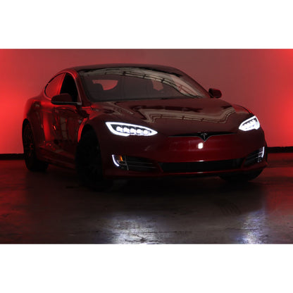 2012-2021 Tesla Model S - Alpharex NOVA-Series LED Projector Headlights Alpha-Black