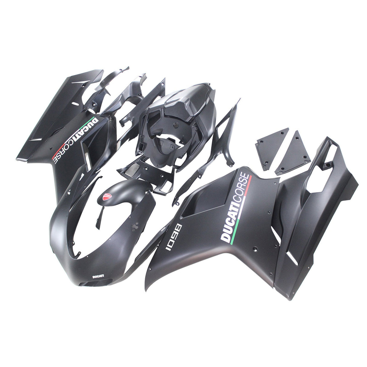 2007-2011 Ducati 1098 Matte Black Fairing Kit