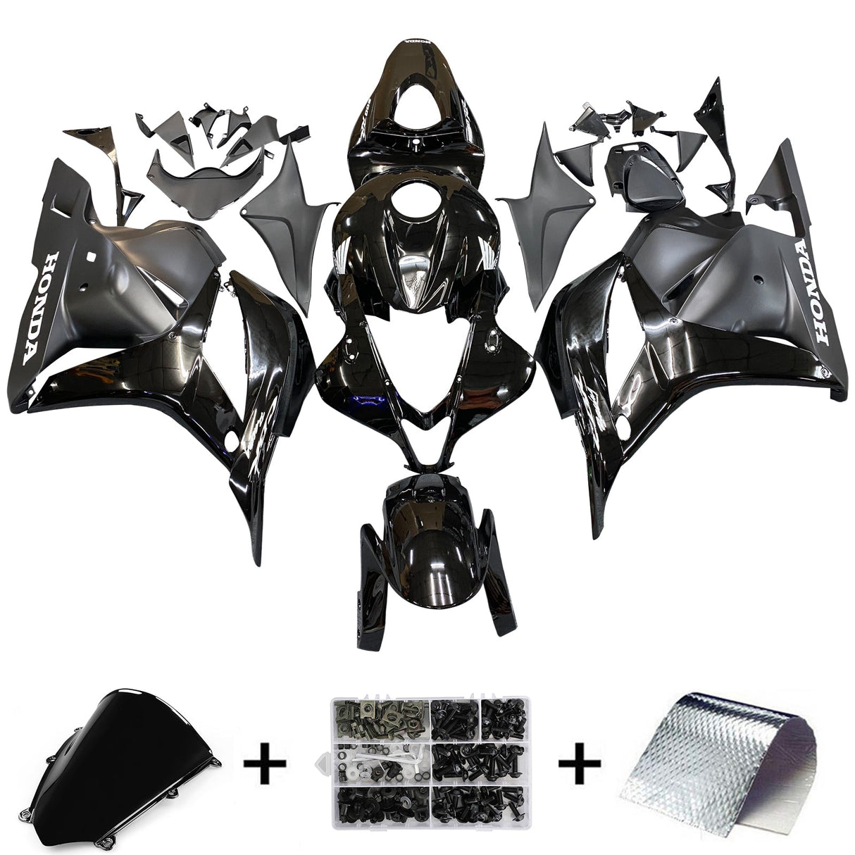 2009-2012 Honda CBR600RR Gloss&Matte Black Fairing Kit