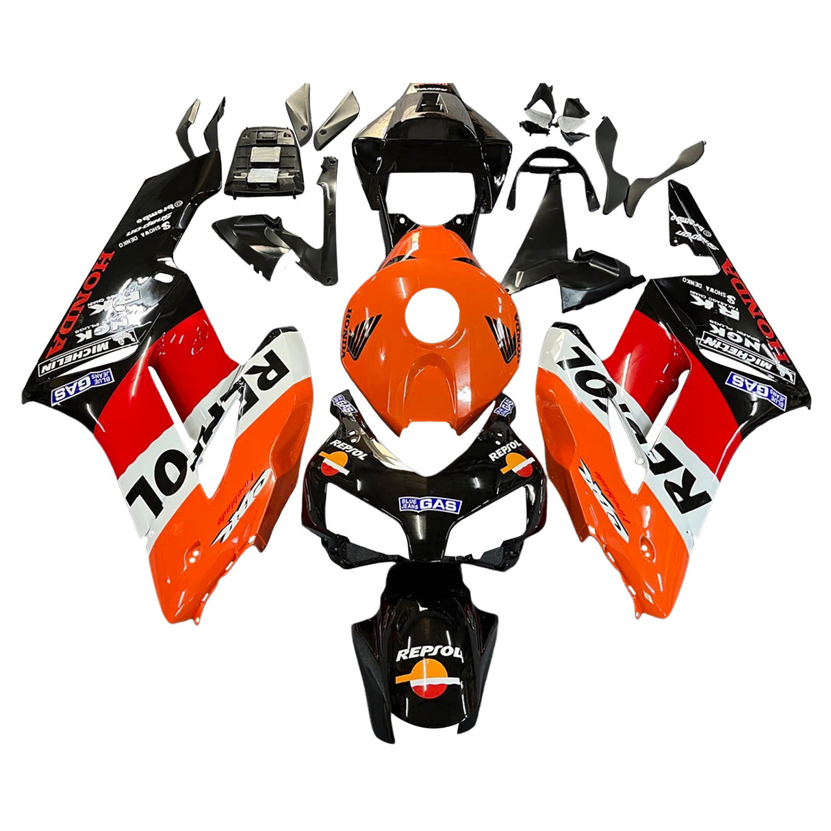 Amotopart Fairings Honda CBR1000RR 2004-2005 Fairing Repsol Racing Black Orange Fairing Kit