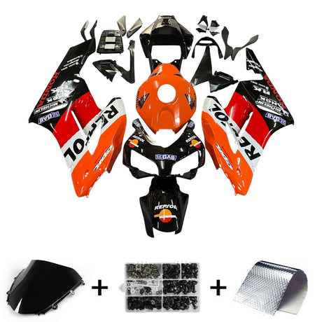 Amotopart Fairings Honda CBR1000RR 2004-2005 Fairing Repsol Racing Black Orange Fairing Kit