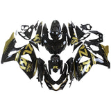 Amotopart 2009-2016 Suzuki GSXR1000 Fairing Black&Gold Kit