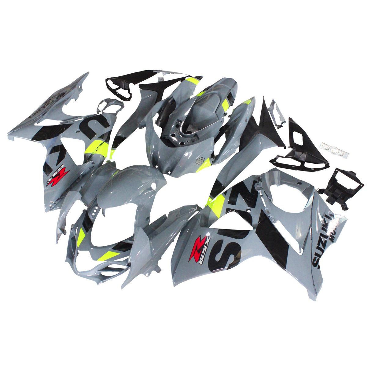 Amotopart 2009-2016 Suzuki GSXR1000 Fairing Grey&Black Kit