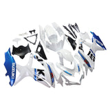 Amotopart 2008-2010 Suzuki GSXR600/750 Fairing White&Blue Kit