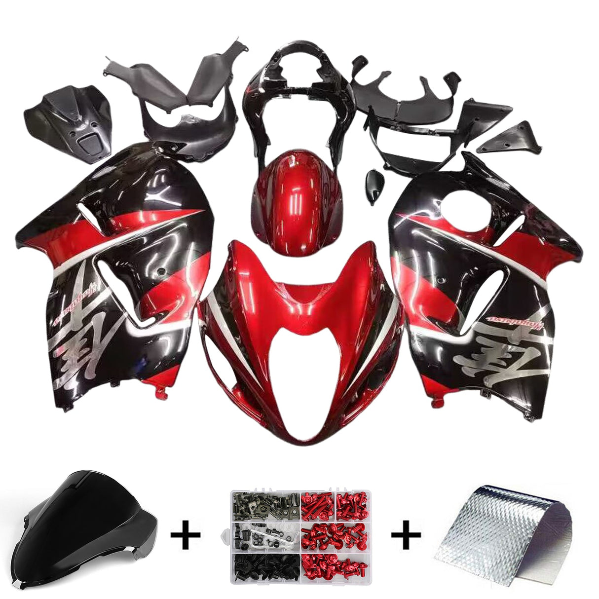 1999-2007 Suzuki Hayabusa GSXR1300  G-Black&Red Kit