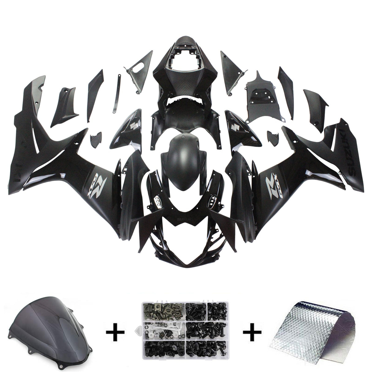 2011-2024 Suzuki GSXR 600/750 All Black Fairing Kit