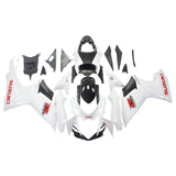 2011-2024 Suzuki GSXR 600/750 White With Red Logo Fairing Kit