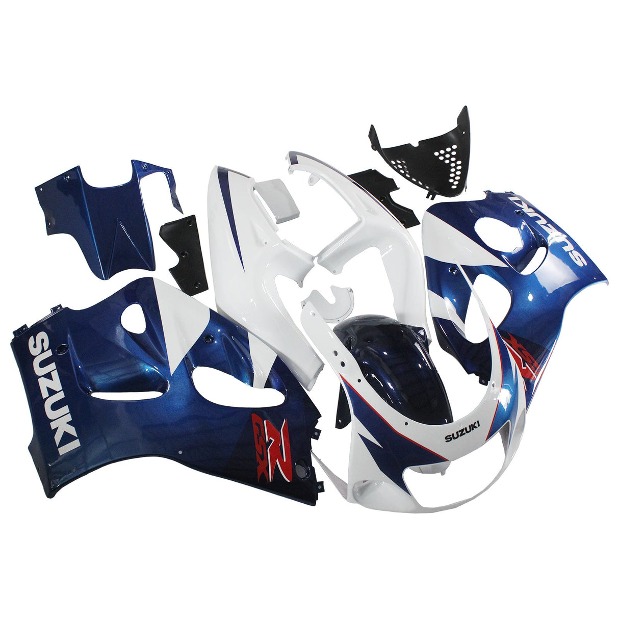 1996-2000 Suzuki  GSXR 600/750 Blue White Fairing Kit