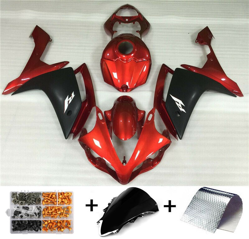 2006-2007 Yamaha  YZF R6 Fairing Red Black Fairing Kit