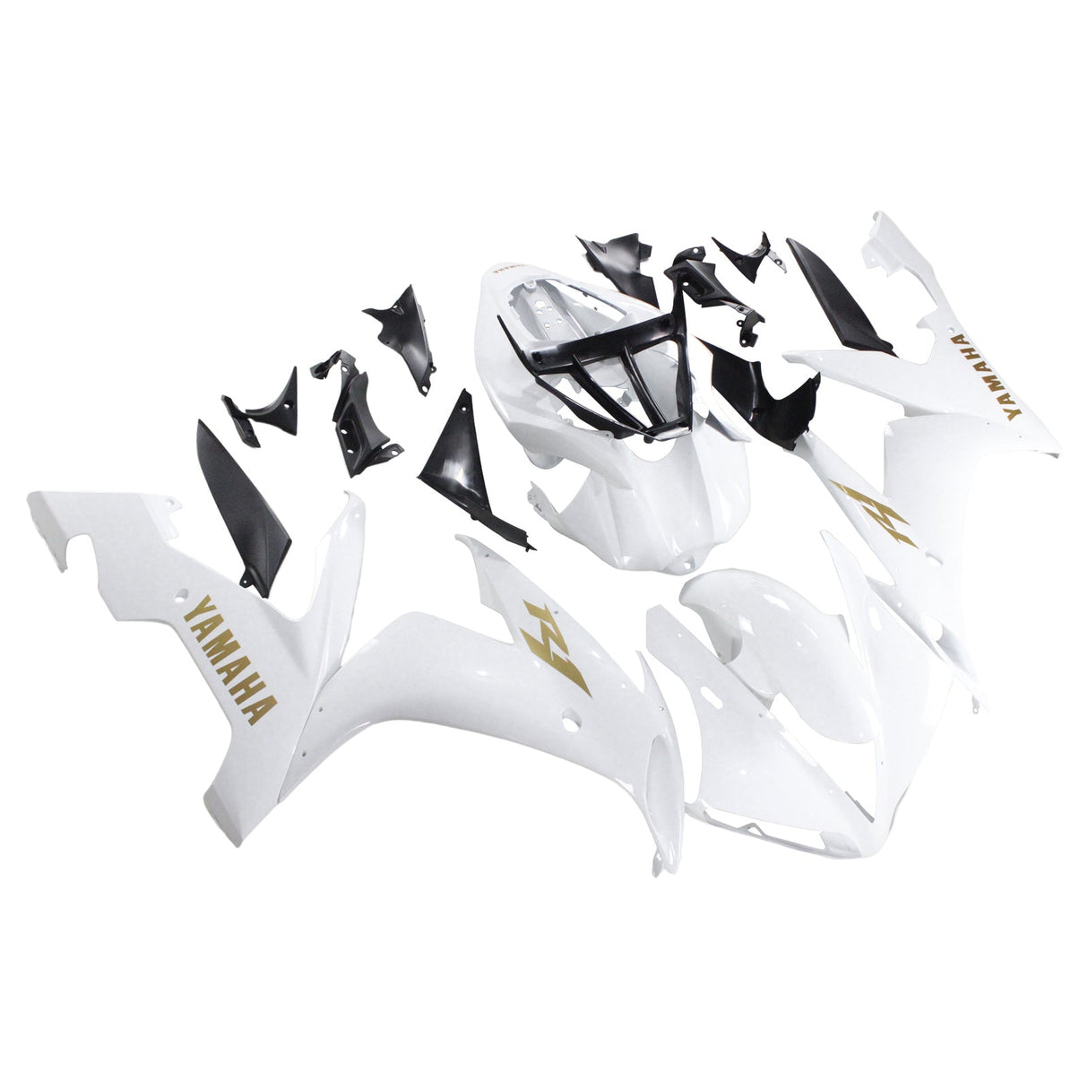 2004-2006 Yamaha YZF 1000 R1 White Golden Logos Fairing Kit