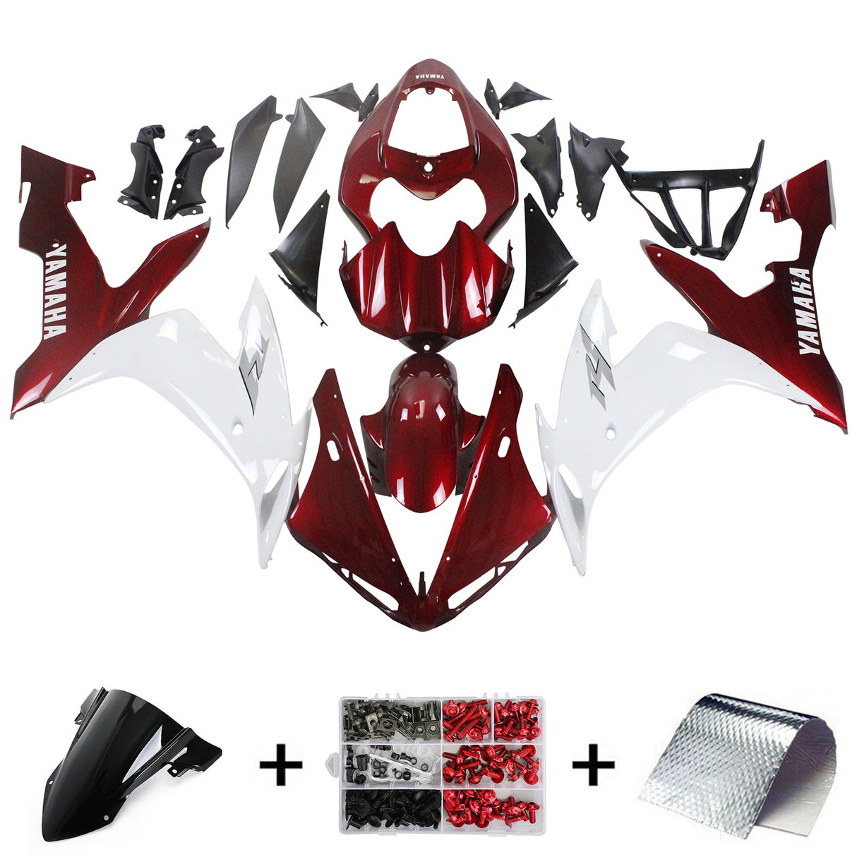 2004-2006 YZF 1000 R1 Yamaha Red&White Fairing Kit