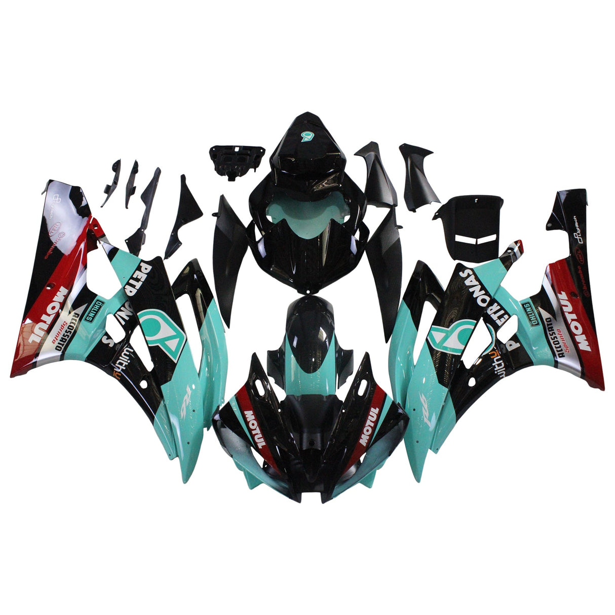 2006-2007 Yamaha YZF 600 Green&Black Petronas Fairing Kit