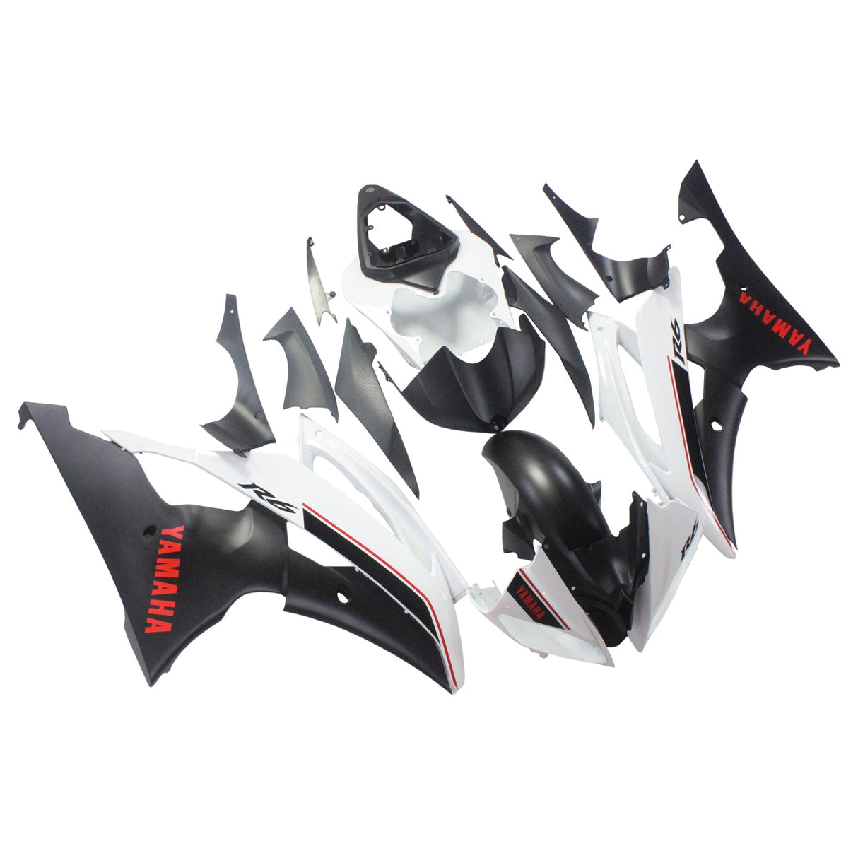 2008-2016 Yamaha YZF 600 R6 Black&White Fairing Kit