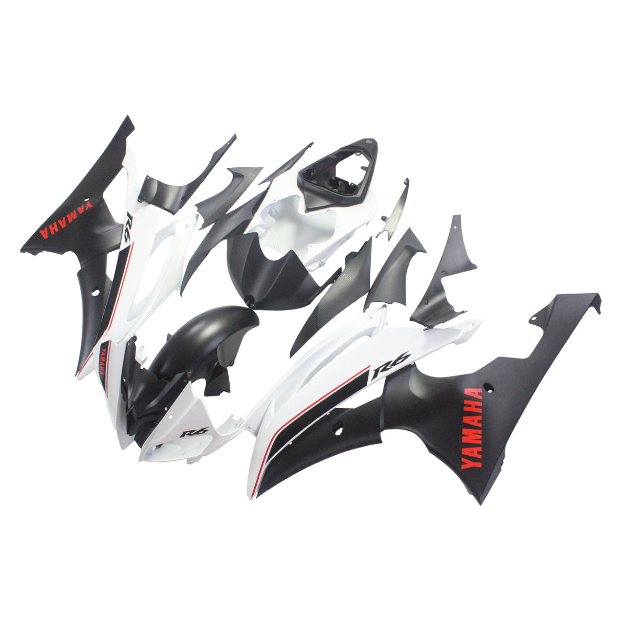 2008-2016 Yamaha YZF 600 R6 Black&White Fairing Kit