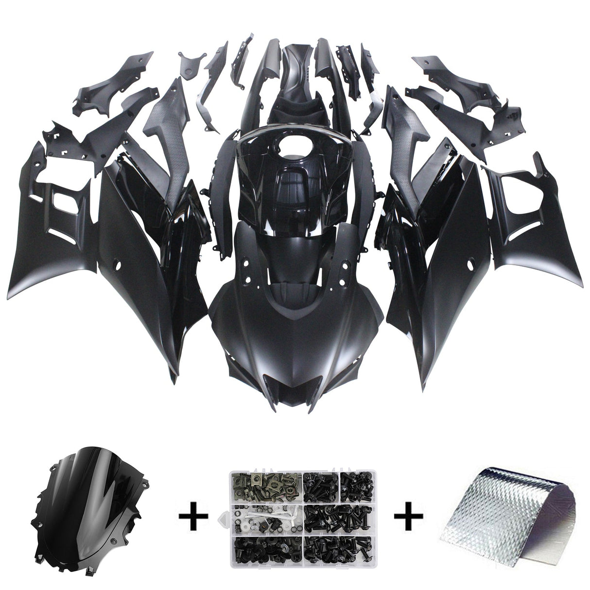 Yamaha 2019-2021 YZF R3/YZF R25 Black Style Fairing Kit