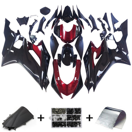 2017-2023 Yamaha YZF R6 Black Dark Red Fairing Kit