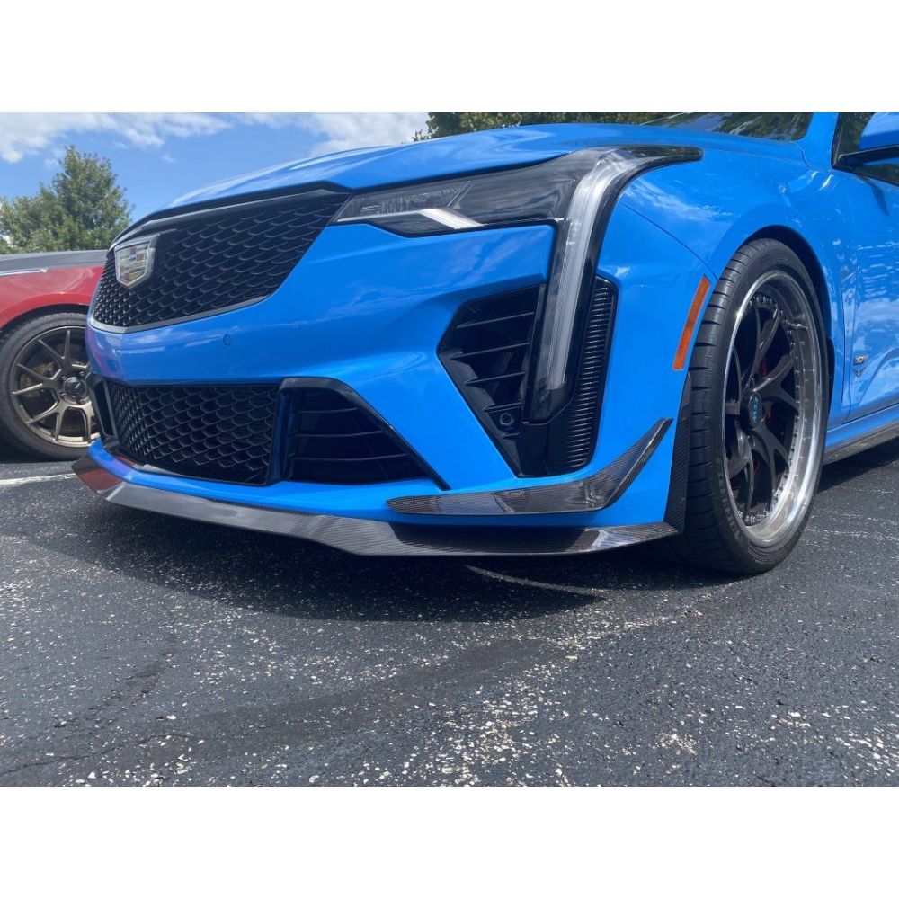 2020+ Cadillac CT5-V Blackwing - Carbon Fiber Front Lip + Canards