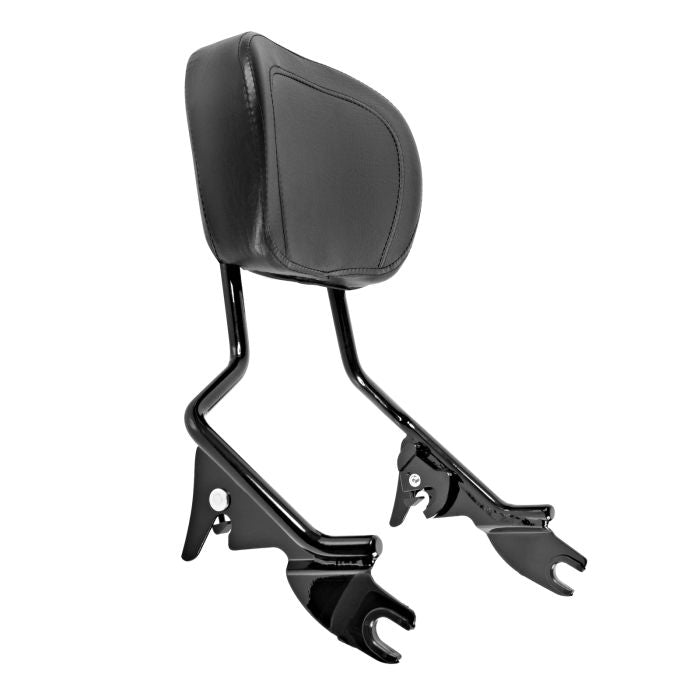 HogWorkz - Black Detachable Tall Boy Sissy Bar Backrest for Harley Touring '09-'24