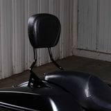 HogWorkz - Black Detachable Tall Boy Sissy Bar Backrest for Harley Touring '09-'24