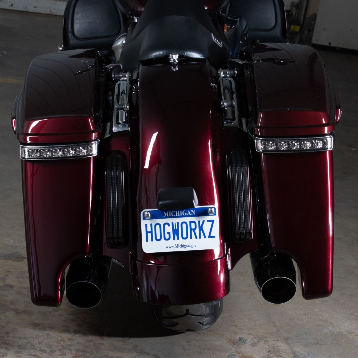 HogWorkz - Unpainted Stretched Rear Fender System for Harley Touring 2014-2024