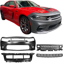 Load image into Gallery viewer, 2015-2023 Dodge Charger SRT Style Front Bumper Complete Cover &amp; Grille Set