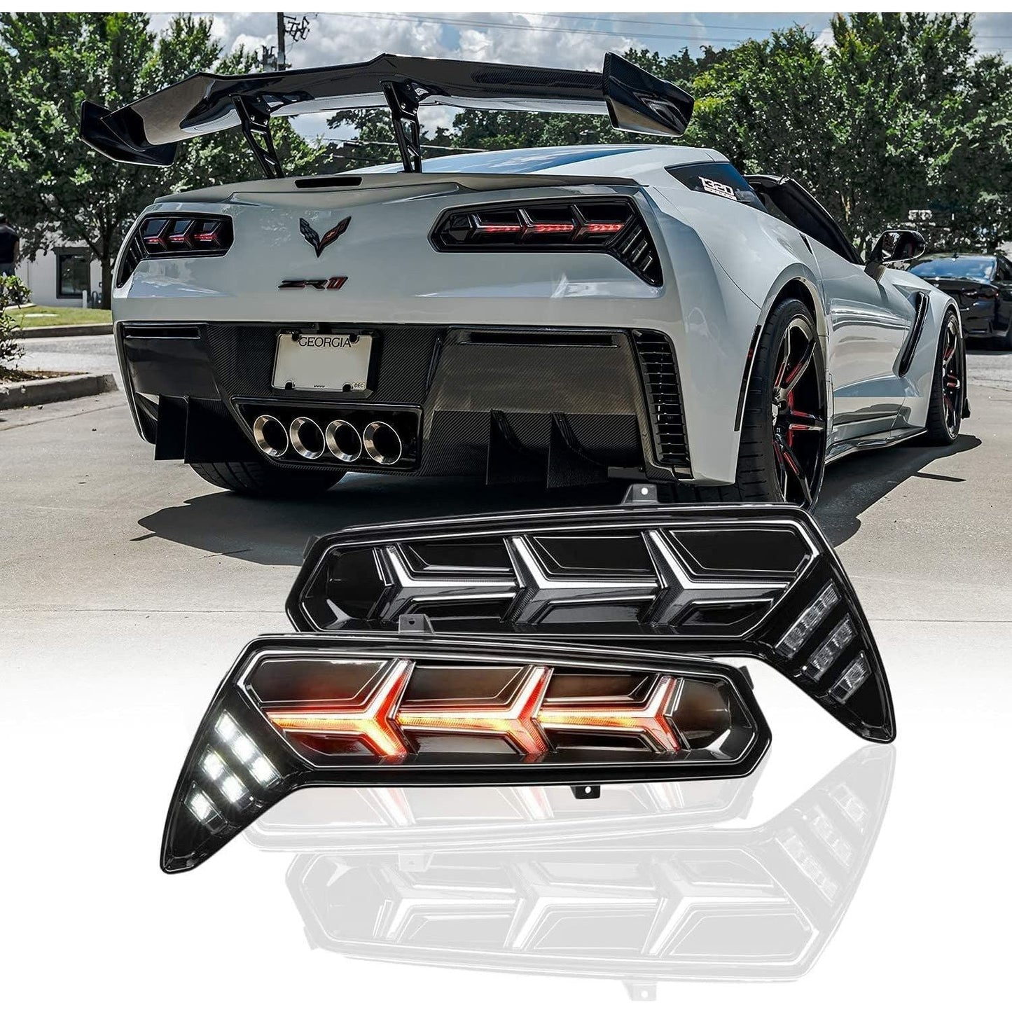 2014-2019 Chevrolet Corvette C7 | Morimoto XB LED Tail Light Set - Smoked