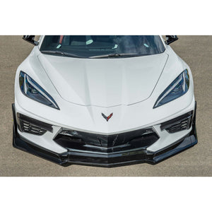 2020-2023 Chevrolet Corvette C8 | STG 3 Winglet Gloss Black Front Bumper Lip Splitter