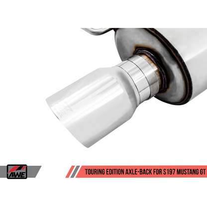 2011-2014 Mustang GT | AWE Touring Edition Axle-Back Exhaust with Chrome Silver Tips