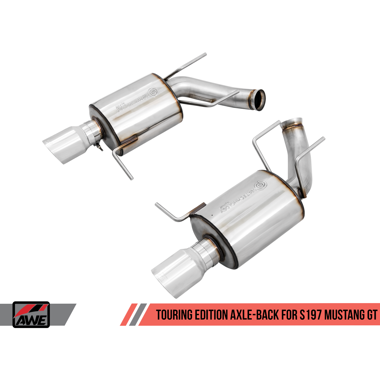 2011-2014 Mustang GT | AWE Touring Edition Axle-Back Exhaust with Chrome Silver Tips