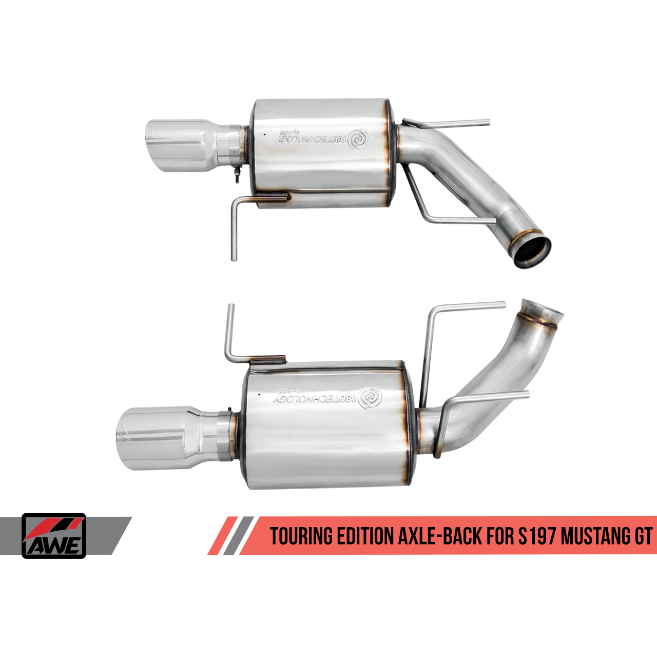 2011-2014 Mustang GT | AWE Touring Edition Axle-Back Exhaust with Chrome Silver Tips