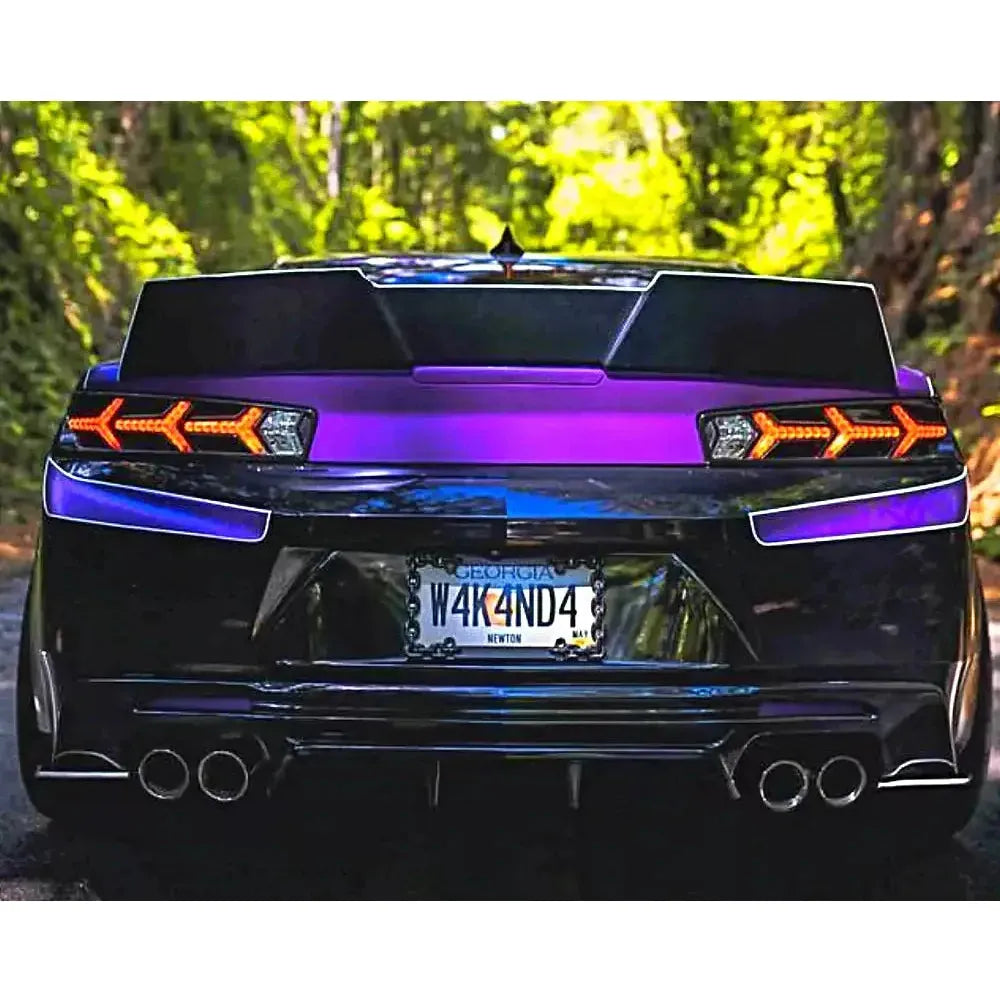 2016-2018 Chevrolet Camaro | Morimoto XB LED Tail Light Set Lambo | Smoked