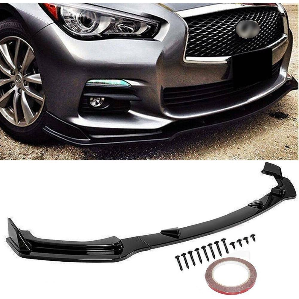 2014-2017 Infiniti Q50 |  Base Model 3 PCS ABS Painted Front Bumper Lip Splitter