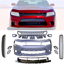 Load image into Gallery viewer, 2015-2023 Dodge Charger SRT Style Front Bumper Complete Cover &amp; Grille Set
